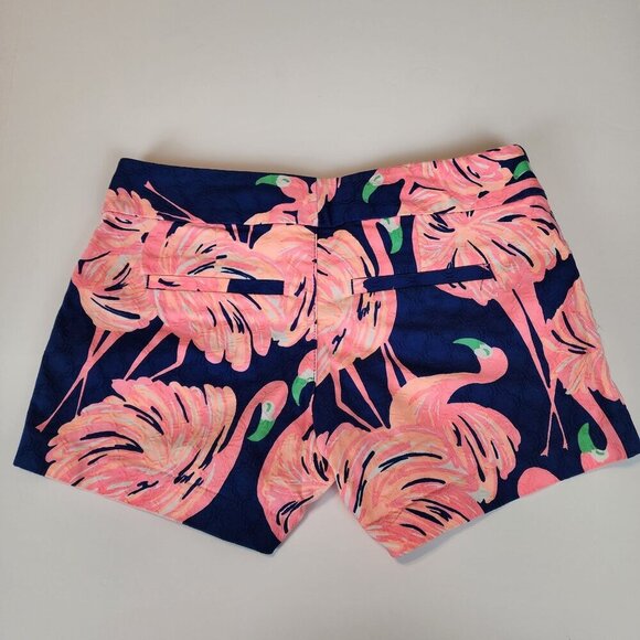 Lilly Pulitzer Flamingo shorts sz 00 summer beach - Picture 4 of 8